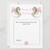 人魚の赤ちゃんのシャワー 海の下の知恵 招待状 (正面)