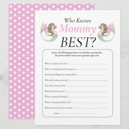 人魚の赤ちゃんのシャワー 海の中 招待状