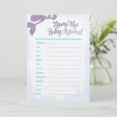 人魚の赤ちゃんの名前をつけるゲームのカード 招待状 (スタンド正面)