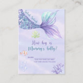 人魚の赤ちゃんシャワーお母さんの腹の大きさ エンクロージャーカード (正面)