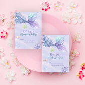 人魚の赤ちゃんシャワーお母さんの腹の大きさ エンクロージャーカード