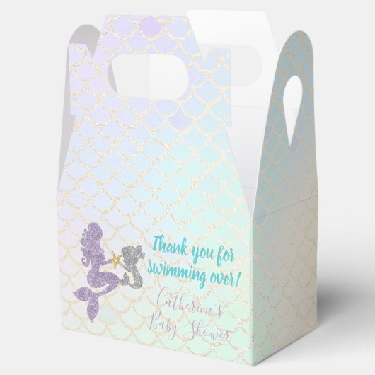 人魚の赤ちゃんシャワーお願いボックス フェイバーボックス (オープン)