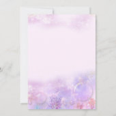 人魚の赤ちゃんシャワーのお誘いのベビーガール 招待状 (裏面)