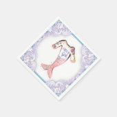 人魚の赤ちゃんシャワーナプキン スタンダードカクテルナプキン (角)