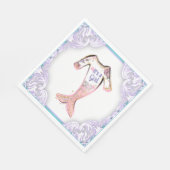 人魚の赤ちゃんシャワーナプキン スタンダードランチョンナプキン (角)