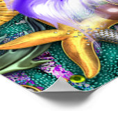 人魚の赤ちゃんシャワー歓迎サイン ポスター (角)