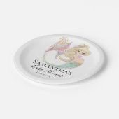 人魚の赤ちゃんシャワー母になる ペーパープレート (アングル)
