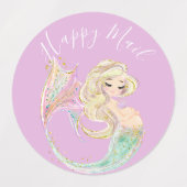 人魚の赤ちゃんシャワー母になる ラベル (デザイン1)