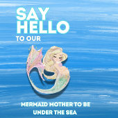 人魚の赤ちゃんシャワー母になる 案内状