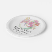 人魚の赤ちゃんシャワー甘い小さな人魚 ペーパープレート (アングル)