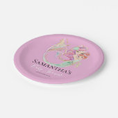 人魚の赤ちゃんシャワー甘い小さな人魚 ペーパープレート (アングル)