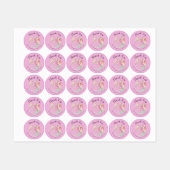 人魚の赤ちゃんシャワー甘い小さな人魚 ラベル (シート)