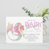 人魚の赤ちゃんシャワー甘い小さな人魚 案内状 (スタンド正面)