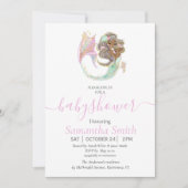 人魚の赤ちゃんシャワー航海の 案内状 (正面)