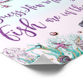 人魚の赤ちゃんシャワー誕生日 ポスター (角)