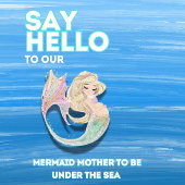 人魚の赤ちゃんシャワー。ザシーピンクゲストブック ゲストブック