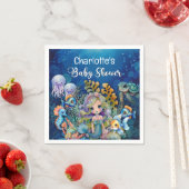 人魚の赤ちゃんシャワー スタンダードカクテルナプキン (インサイチュ)