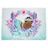 人魚の赤ちゃんシャワー ラージペーパーバッグ (正面)