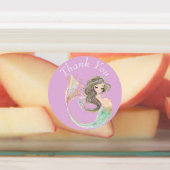 人魚の赤ちゃんシャワー。海の下。グリッターラベル ラベル (貼付)