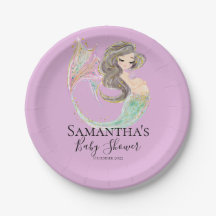 人魚の赤ちゃんシャワー。海の下。グリッター紙