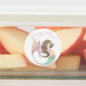 人魚の赤ちゃんシャワー。海の下。グリッター ラベル (貼付)