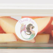 人魚の赤ちゃんシャワー。海の下。グリッター ラベル (貼付)