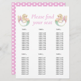 人魚の赤ちゃんシャワー。表グラフの点 招待状