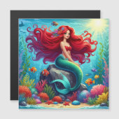 人魚の赤毛 マグネット招待状 (正面/裏面)