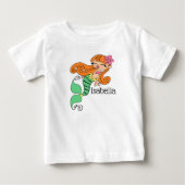 人魚の赤毛Tシャツ ベビーTシャツ (正面)
