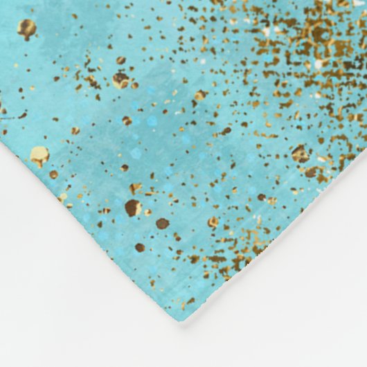 人魚の金ゴールドのグリッターの人魚の視野が常にあって下さい フリースブランケット (角)