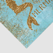 人魚の金ゴールドのグリッターの人魚の視野が常にあって下さい 薄葉紙 (詳細)