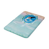 人魚の鏡wの泡キスのイラストレーション バスマット (アングル)