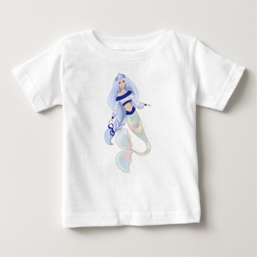 人魚の雪の乙女のベビーTシャツ ベビーTシャツ (正面)