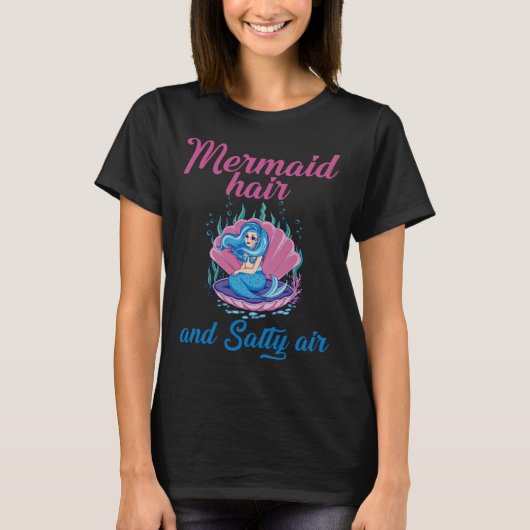 人魚の髪と塩っぽい空気 Tシャツ (正面)