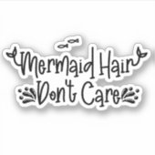 人魚の髪の水のボトルを飲おもしろいむ シール (正面)