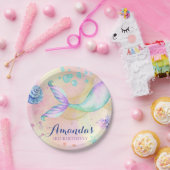 人魚の魔法の誕生日ザシー ペーパープレート (パーティー)