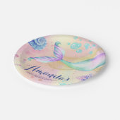 人魚の魔法の誕生日ザシー ペーパープレート (アングル)