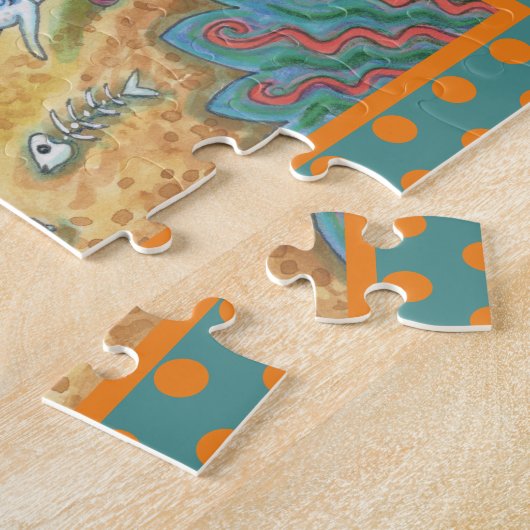 人魚の魔法使い、ファンタジーのハロウィンMERHORSEのパズル ジグソーパズル (側面)