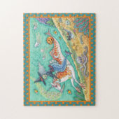 人魚の魔法使い、ファンタジーのハロウィンMERHORSEのパズル ジグソーパズル (縦)