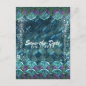 人魚の鱗の海中パーティー・セーブ・ザ・デート 案内ポストカード (正面)