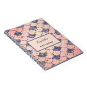 人魚の鱗 ピンク 桃 紫 ノートブック (右側)