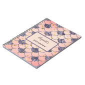 人魚の鱗 ピンク 桃 紫 ノートブック (左側)