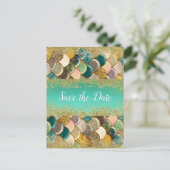 人魚の鱗 マルチカラー グラムチック お知らせ セーブザデート 案内ポストカード (スタンド正面)