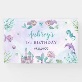 人魚の1歳の誕生日パーティー ワンダーシーワンダー 横断幕