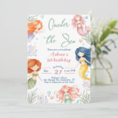 人魚の1歳の誕生日パーティー ONEder The Sea 人魚 招待状 (スタンド正面)