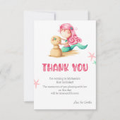 人魚の1歳の誕生日 サンキューカード (正面)