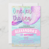 人魚の1歳の誕生日　海の下で 招待状 (正面)