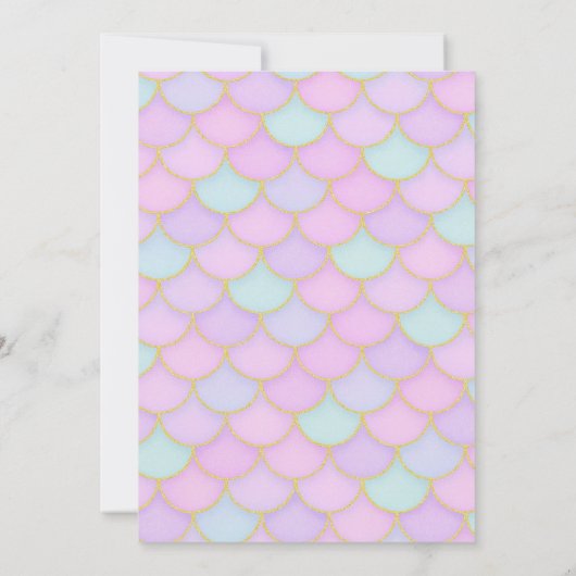 人魚の1歳誕生日 招待状 (裏面)