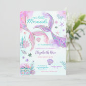 人魚の2歳誕生日パーティー招待状 招待状 (スタンド正面)