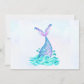 人魚の3歳誕生日　海の下のパーティーの写真 招待状 (裏面)